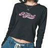 画像11: X-girl ( エックスガール ) - RHINESTONE AND GLITTER LOGO L/S BABY TEE (11)