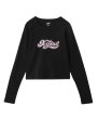 画像4: X-girl ( エックスガール ) - RHINESTONE AND GLITTER LOGO L/S BABY TEE (4)