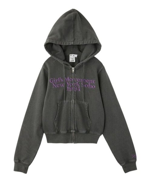 画像2: X-girl ( エックスガール ) - COLOR SCHEME COMPACT ZIP UP HOODIE (2)