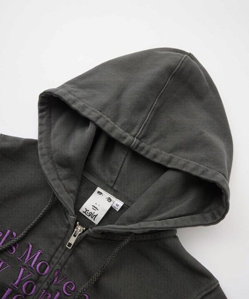 画像4: X-girl ( エックスガール ) - COLOR SCHEME COMPACT ZIP UP HOODIE (4)