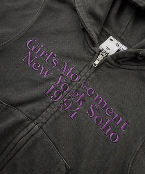 画像5: X-girl ( エックスガール ) - COLOR SCHEME COMPACT ZIP UP HOODIE (5)