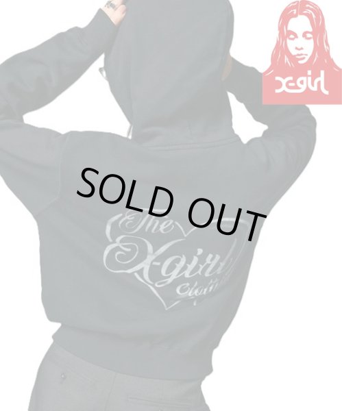 画像1: X-girl ( エックスガール ) - HEART SPRAY LOGO SWEAT HOODIE (1)