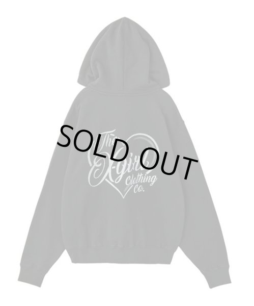 画像2: X-girl ( エックスガール ) - HEART SPRAY LOGO SWEAT HOODIE (2)