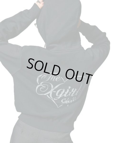 画像11: X-girl ( エックスガール ) - HEART SPRAY LOGO SWEAT HOODIE (11)