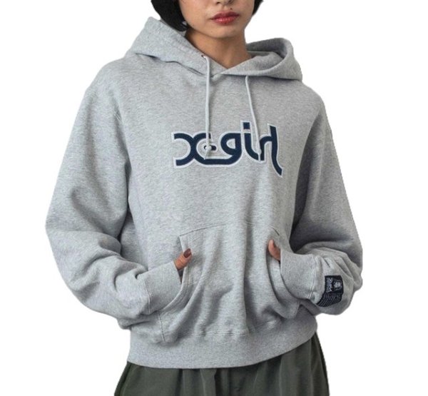 画像11: ☆予約☆ X-girl ( エックスガール ) - MILLS LOGO LAYERED PATCH SWEAT HOODIE (11)