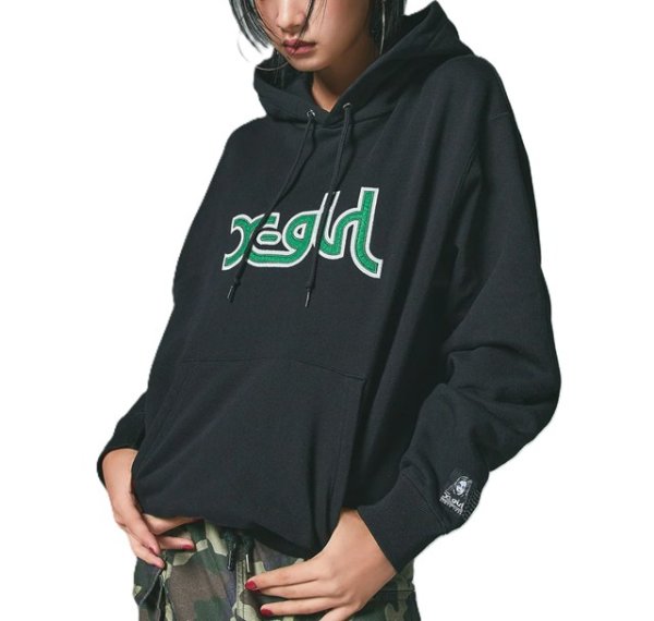 画像12: ☆予約☆ X-girl ( エックスガール ) - MILLS LOGO LAYERED PATCH SWEAT HOODIE (12)