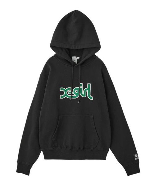画像3: ☆予約☆ X-girl ( エックスガール ) - MILLS LOGO LAYERED PATCH SWEAT HOODIE (3)