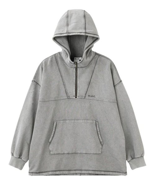 画像2: X-girl ( エックスガール ) - BLEACHED ANORAK SWEAT TOP (2)