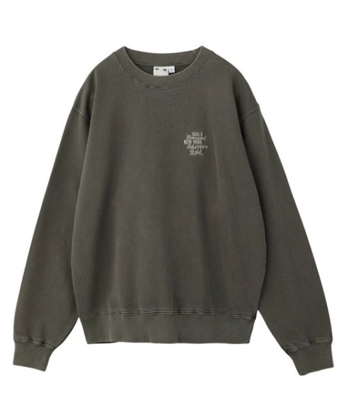 画像3: X-girl ( エックスガール ) - MIX LOGO & FACE FADED CREWNECK SWEAT TOP (3)