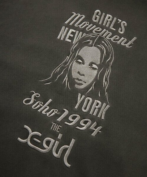 画像8: X-girl ( エックスガール ) - MIX LOGO & FACE FADED ZIP UP SWEAT HOODIE (8)
