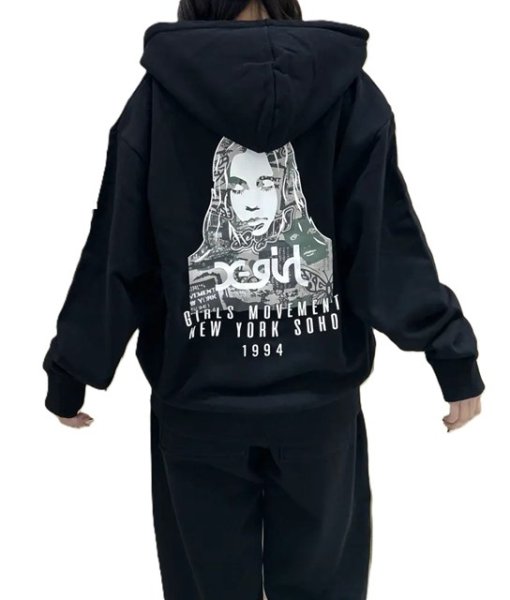 画像13: X-girl ( エックスガール ) - COLLAGE CAMO FACE ZIP UP SWEAT HOODIE (13)