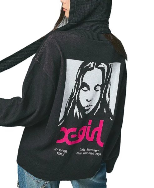 画像12: ☆予約☆ X-girl ( エックスガール ) - FACE JACQUARD KNIT TOP (12)