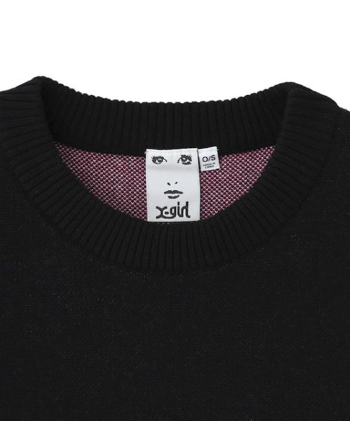 画像4: ☆予約☆ X-girl ( エックスガール ) - FACE JACQUARD KNIT TOP (4)
