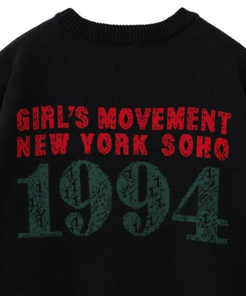 画像10: ☆予約☆ X-girl ( エックスガール ) - SCRATCHED LOGO JACQUARD KNIT TOP (10)