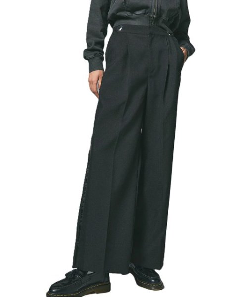 画像10: X-girl ( エックスガール ) - WAIST ADJUSTABLE WIDE TUCK PANTS (10)