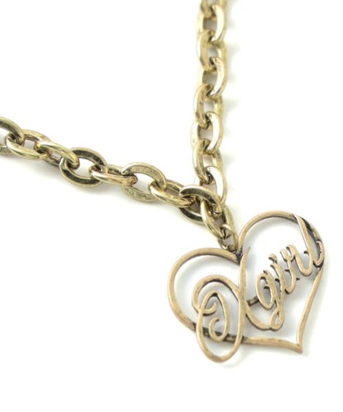 画像4: X-girl ( エックスガール ) - HEART SCRIPT LOGO CHAIN NECKLACE (4)