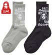 画像1: X-girl ( エックスガール ) - MIX LOGO & FACE RIB SOCKS (1)