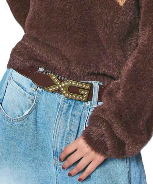 画像9: X-girl ( エックスガール ) - XG EMBLEM BUCKLE FAUX LEATHER BELT (9)