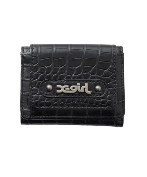 画像3: X-girl ( エックスガール ) - MILLS LOGO FAUX CROCO MINI WALLET (3)
