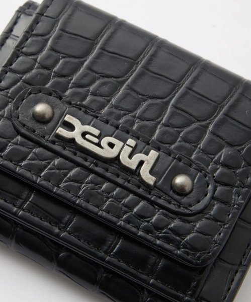 画像5: X-girl ( エックスガール ) - MILLS LOGO FAUX CROCO MINI WALLET (5)