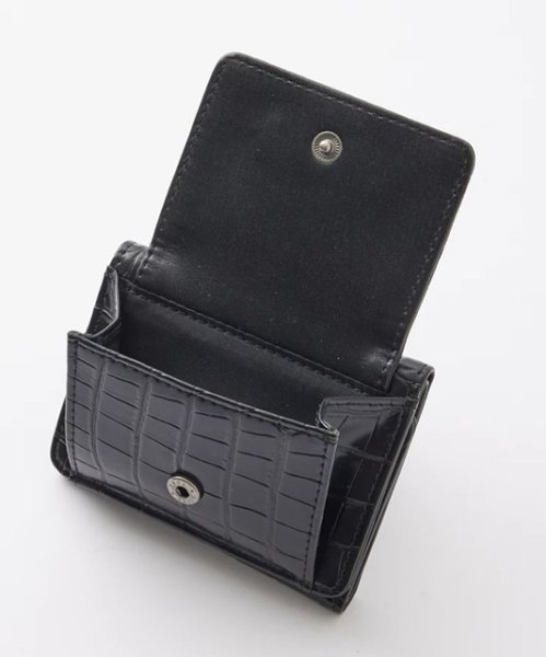 画像6: X-girl ( エックスガール ) - MILLS LOGO FAUX CROCO MINI WALLET (6)
