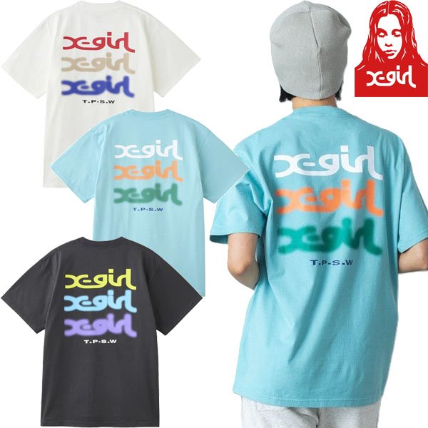 画像1: X-girl ( エックスガール ) - GLOW LOGO S/S TEE (1)