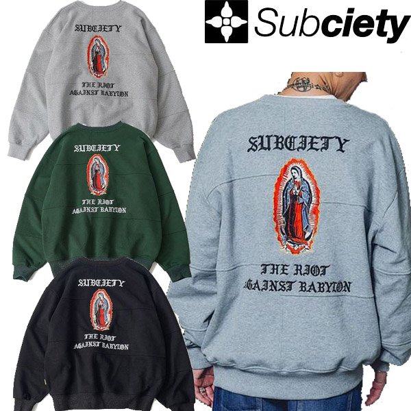 画像1: SUBCIETY ( サブサエティ- ) - PATCH WORK SWEAT (1)