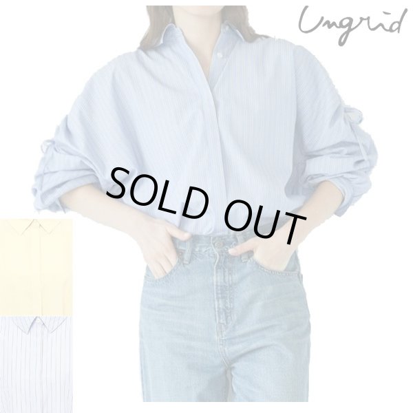 画像1: Ungrid (アングリッド ) - 2Wayギャザーデザインシャツ (1)