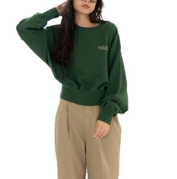 画像12: Ungrid (アングリッド ) - ロゴ刺繍ショートスウェット (12)