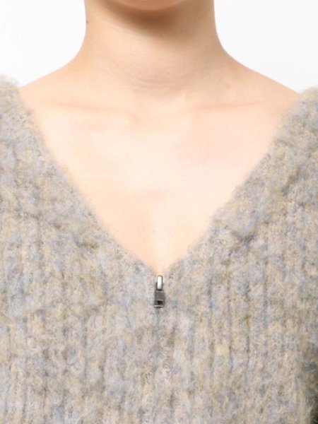 画像8: Ungrid (アングリッド ) - ダブルジップＶネックニットカーディガン (8)