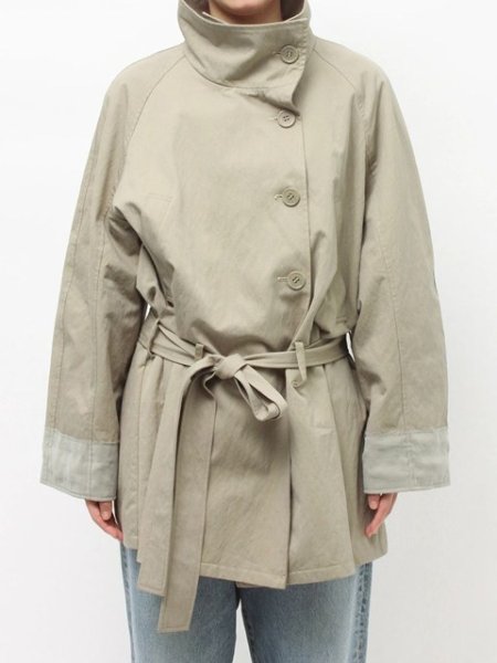 画像2: ☆予約☆ Ungrid (アングリッド ) - スタンドカラーミドル丈トレンチコート (2)