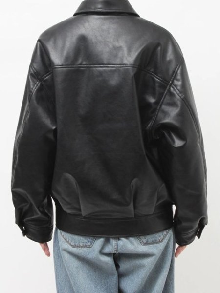 画像4: ☆予約☆ Ungrid (アングリッド ) - ポケットデザインフェイクレザーブルゾン (4)