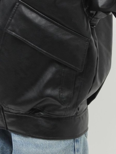 画像9: ☆予約☆ Ungrid (アングリッド ) - ポケットデザインフェイクレザーブルゾン (9)