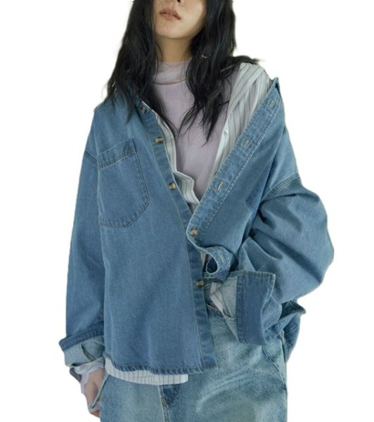 画像2: ☆予約☆ Ungrid (アングリッド ) - ポケットデザインデニムシャツ (2)
