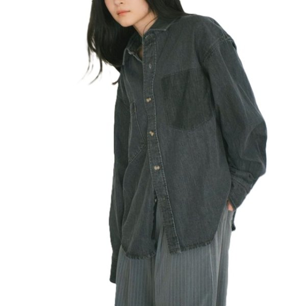 画像3: ☆予約☆ Ungrid (アングリッド ) - ポケットデザインデニムシャツ (3)