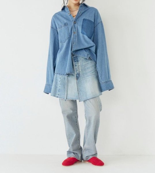 画像3: ☆予約☆ Ungrid (アングリッド ) - ハイウエストロールアップスリムデニム (3)