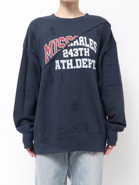 画像4: ☆予約☆ Ungrid (アングリッド ) - ダメージデザインルーズスウェット (4)