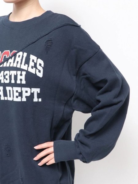 画像8: ☆予約☆ Ungrid (アングリッド ) - ダメージデザインルーズスウェット (8)