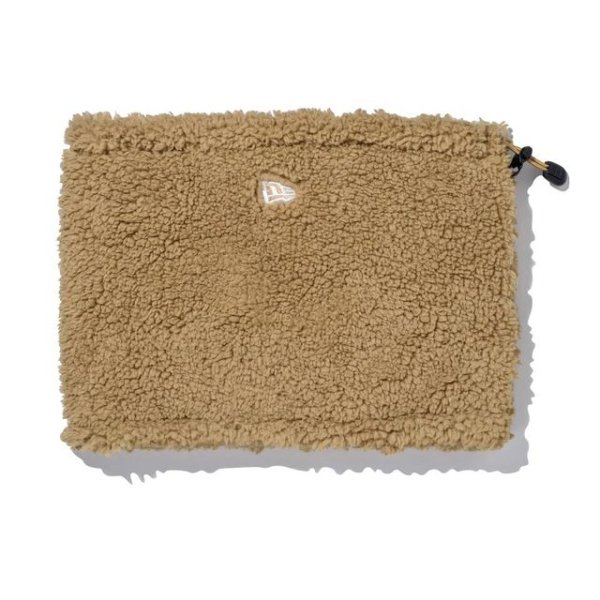 画像2: NEW ERA ( ニューエラ ) - ボアフリース ネックウォーマー ベージュ (2)