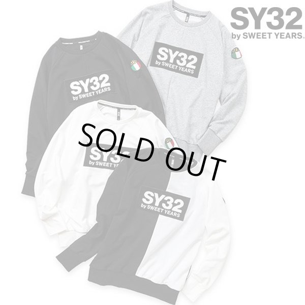 画像1: SY32 by SWEET YEARS (エスワイサーティトゥ) - SAGARA WAPEEN BOXLOGO P/O CREW (1)