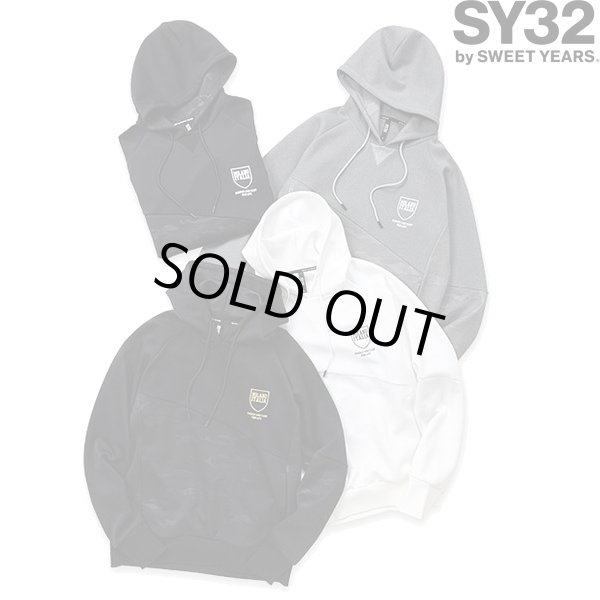 画像1: SY32 by SWEET YEARS (エスワイサーティトゥ) - DOUBLE KNIT EMBOSS CAMO SHIELD LOGOP/O HOODIE (1)