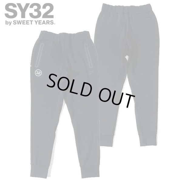 画像1: SY32 by SWEET YEARS (エスワイサーティトゥ) - DOUBLE KNIT EMBROIDERY LOGO LONG PANTS (1)