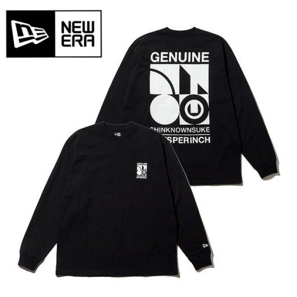 画像1: NEW ERA ( ニューエラ ) - 長袖 オーバーサイズド コットン Tシャツ SHINKNOWNSUKE Dots Per Inch ブラック (1)