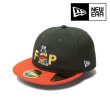 画像1: NEW ERA ( ニューエラ ) - RC 59FIFTY SHINKNOWNSUKE ブートキャット ダークシーウィード カウントダウンオレンジバイザー (1)