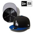 画像1: NEW ERA ( ニューエラ ) - 59FIFTY Powered by GORO NAKATSUGAWA（min-nano）ロサンゼルス・ドジャース ブラック ライトロイヤルバイザー (1)