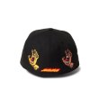画像4: NEW ERA ( ニューエラ ) - 59FIFTY SANTA CRUZ オールオーバー スクリーミングハンド ブラック (4)