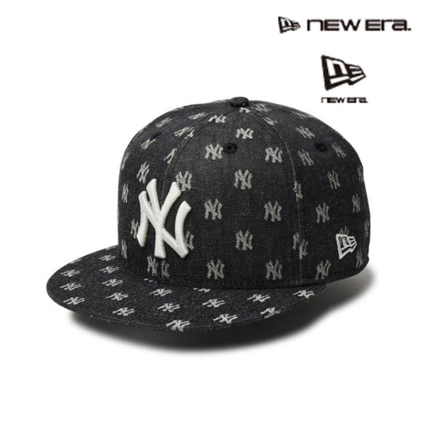 画像1: NEW ERA ( ニューエラ ) -  9FIFTY MLB Jacquard ニューヨーク・ヤンキース ブラック/クローム (1)