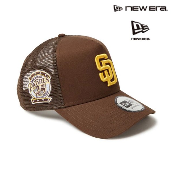 画像1: NEW ERA ( ニューエラ ) - 9FORTY A-Frame トラッカー MLB Side Patch サンディエゴ・パドレス ウォルナット (1)