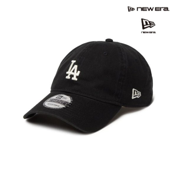 画像1: NEW ERA ( ニューエラ ) - 9TWENTY Khaki Sweat Band ロサンゼルス・ドジャース ブラック カーキスウェットバンド (1)