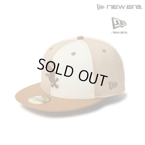 画像1: NEW ERA ( ニューエラ ) - 59FIFTY Pancakes シカゴ・ホワイトソックス トーステッドピーナッツ/ワインコーク タンバイザー (1)